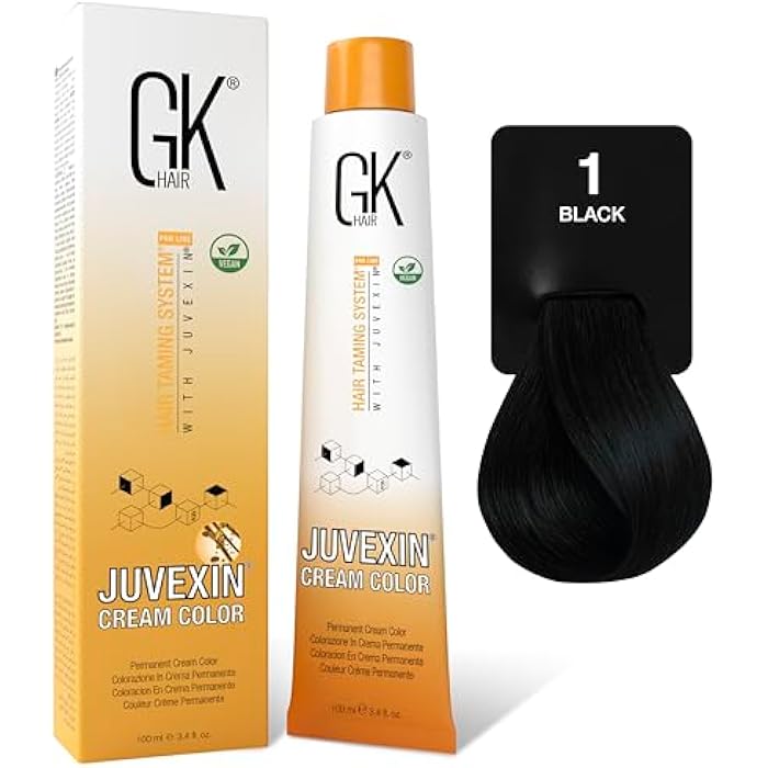 GK Hair GK Permanent Hair Dye - Black - Image 1